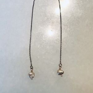 light pink real handmade earrings